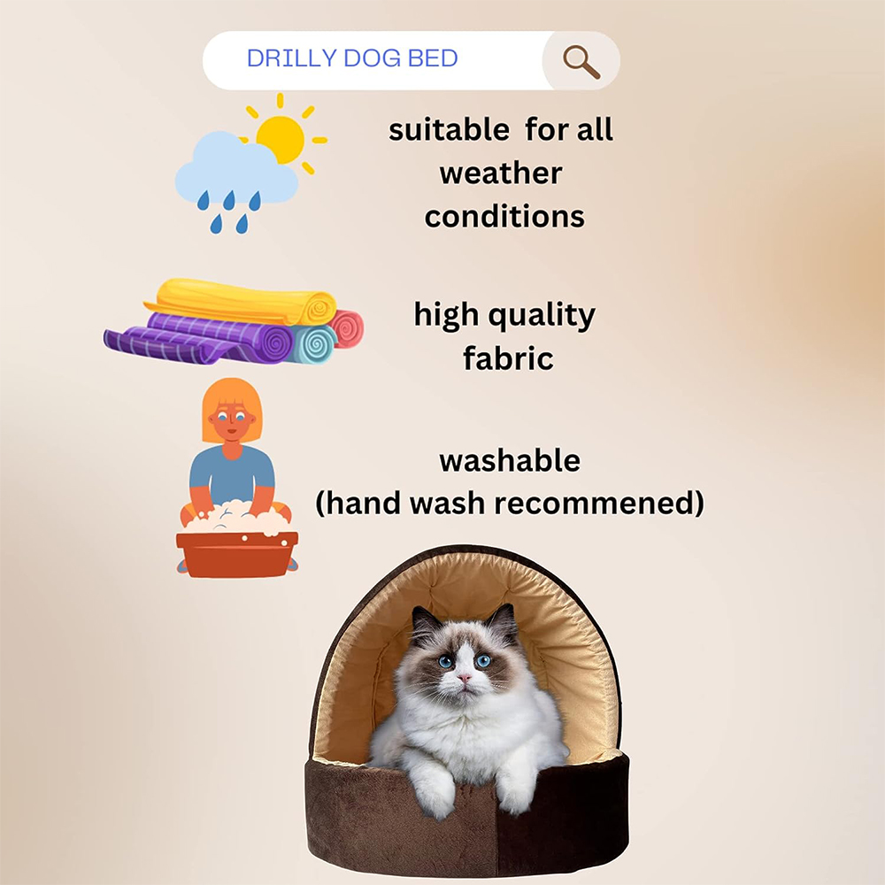 DRILLY Cat and Dog Bed - 图片 3